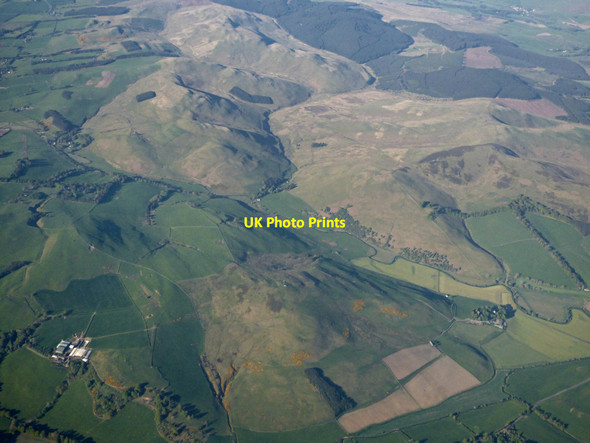 Photo 6"x4" Drochil Hill from the air Castlecraig\/NT1344 c2019