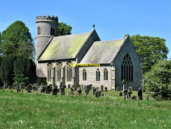 Photo 6"x4" St Mary's Church, Weeting (Round Tower Church) Weeting c2019 P1