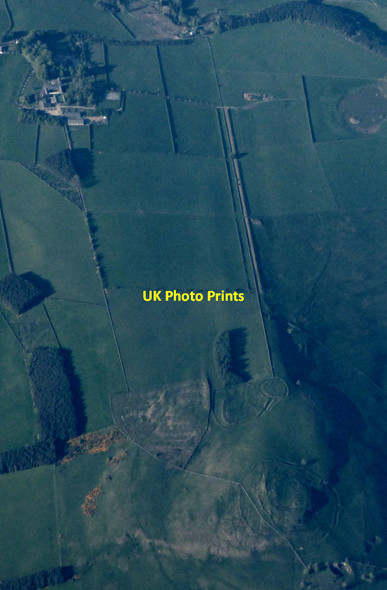 Photo 6"x4" Bonchester Hill fort from the air Bonchester Bridge c2019