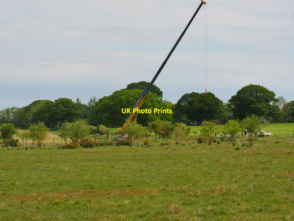 Photo 6"x4" Possibly constructing Bore hole Hilborough c2019