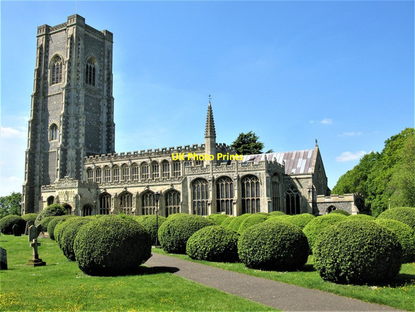 Photo 6"x4" The Approach to the Church of Saint Peter and Saint Paul, Lavenham Lavenham c2019