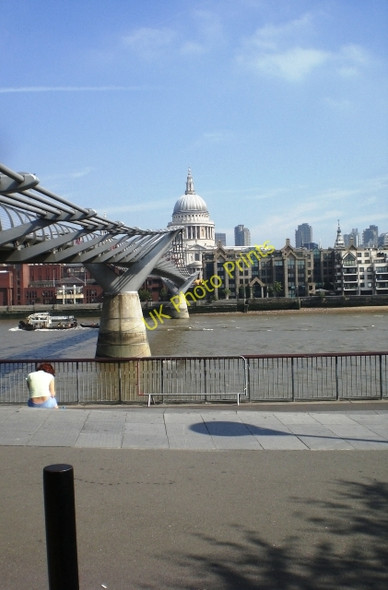 Photo 6"x4" The Millennium Bridge and St Paul's Cathedral London c2008