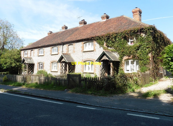 Photo 6"x4" Terraced cottages, West Dean West Dean\/SU8612 c2019