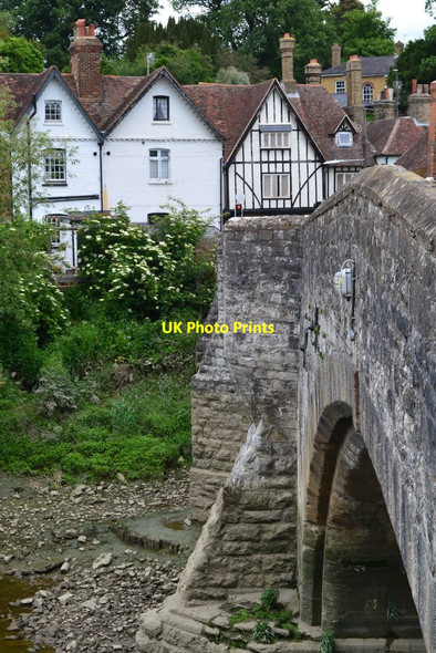 Photo 6"x4" Looking along the edge of Aylesford Bridge Aylesford c2019
