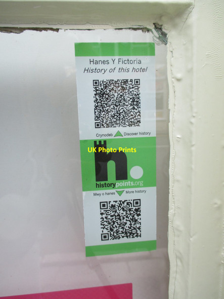 Photo 6"x4" HiPoints information QR code at the Victoria Hotel, Bethesda Bethesda\/SH6266 c2019