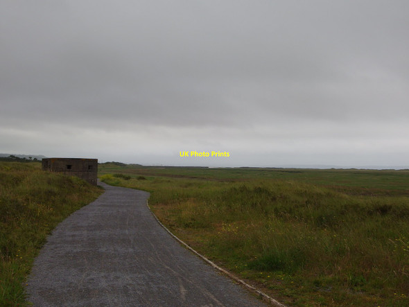 Photo 6"x4" Pillbox and Wales Coastal path at Pembrey Pembrey c2019