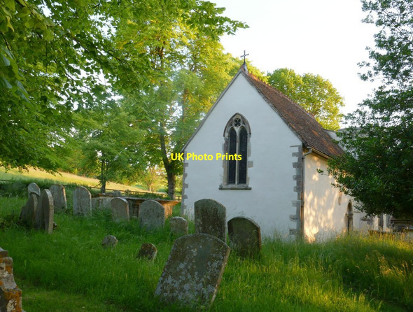 Photo 6"x4" Letcombe Bassett: church and churchyard Letcombe Bassett c2019