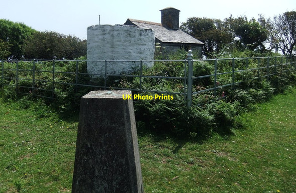 Photo 6"x4" Trig pillar and Watch House, Dodman Point Penare c2019