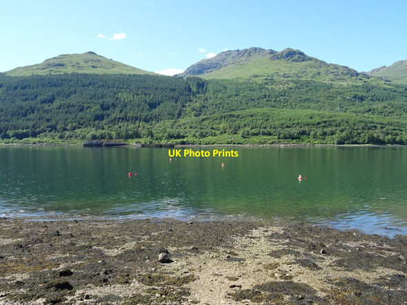 Photo 6"x4" Mountains viewed across Loch Long Tighness c2019