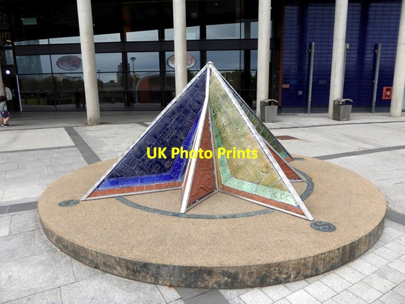 Photo 6"x4" Tiled pyramid outside the Odyssey Entertainment Centre Belfast c2019