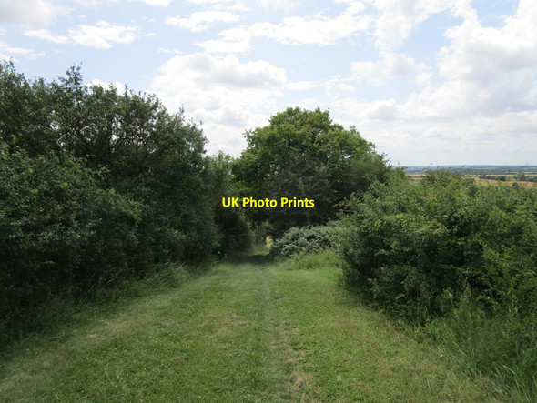 Photo 6"x4" Bridleway descending Crane Hill Abbotsley c2019