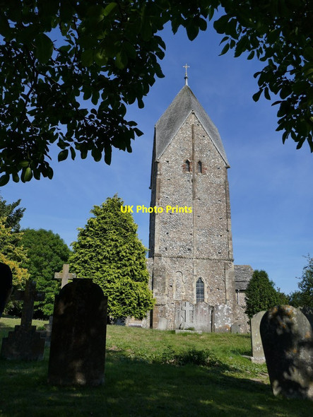 Photo 6"x4" Sompting church from the west, July 2019 Sompting Abbotts c2019