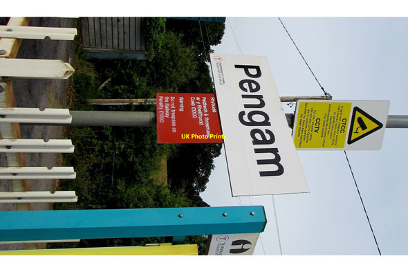 Photo 6"x4" Pengam railway station name sign Blackwood\/Coed Duon c2019