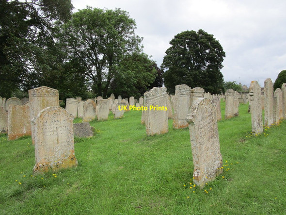 Photo 6"x4" Headstones in the churchyard. King's Cliffe King's Cliffe c2019