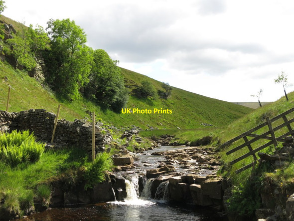 Photo 6"x4" Waterfall on Westernhope Burn Brotherlee c2019
