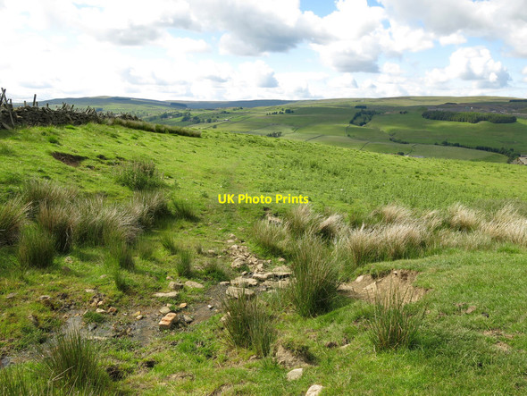 Photo 6"x4" Ford on a path between Jack's Close House and Dike Barn Brotherlee c2019