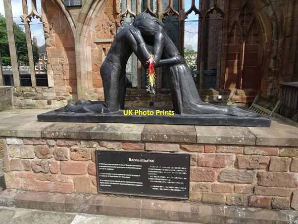 Photo 6"x4" Reconciliation sculpture, Coventry Cathedral Coventry c2019
