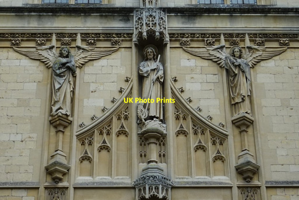 Photo 6"x4" Detail above the entrance to Cheltenham College Chapel Cheltenham c2019