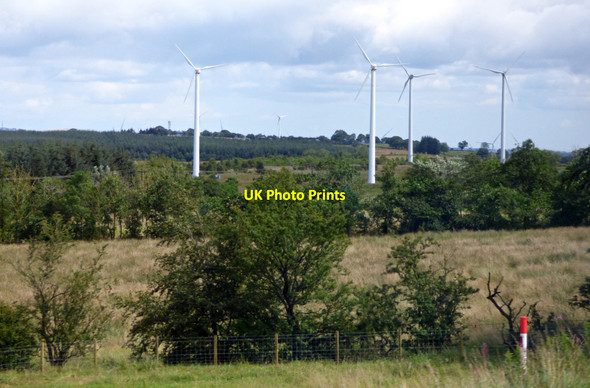 Photo 6"x4" Wind turbines at Blairmains Hirst\/NS8663 c2019