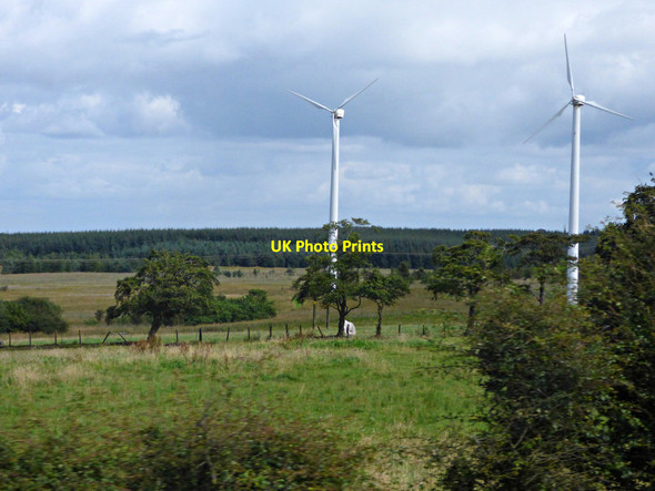 Photo 6"x4" Wind turbines at Blairmains Hirst\/NS8663 c2019 P1