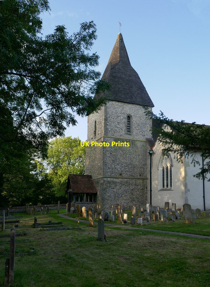 Photo 6"x4" West Horsley church: tower and spire (2) West Horsley c2019
