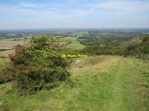 Photo 6"x4" Path on the South Downs, near Ditchling Westmeston c2019