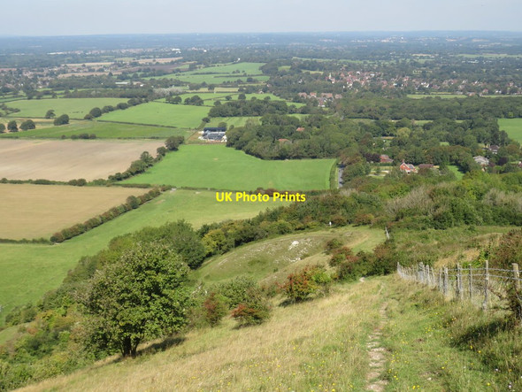 Photo 6"x4" Path on the South Downs, near Ditchling Westmeston c2019