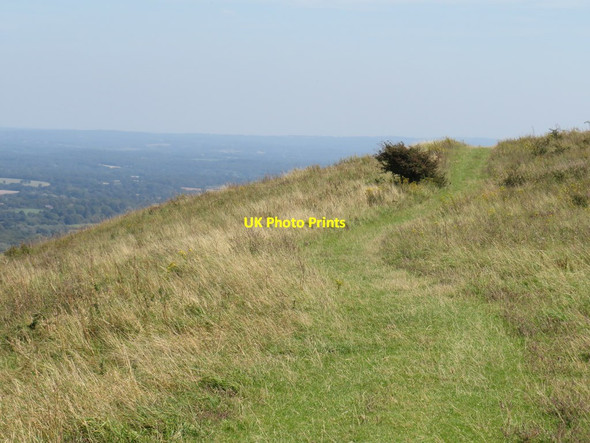Photo 6"x4" Path on the South Downs, near Ditchling Beacon Westmeston c2019