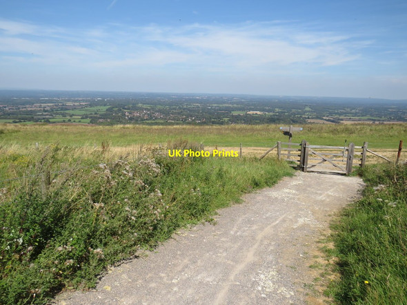 Photo 6"x4" Path on the South Downs, near Ditchling Beacon Westmeston c2019 P1