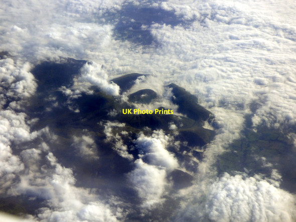 Photo 6"x4" Blencathra from the air Threlkeld c2019