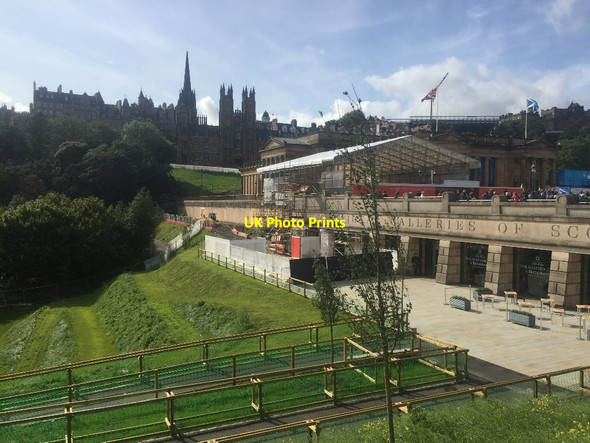 Photo 6"x4" Building work, National Gallery Edinburgh c2019