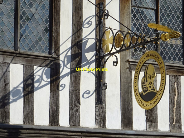 Photo 6"x4" Detail of Shakespeare's Schoolroom Stratford-upon-Avon c2019