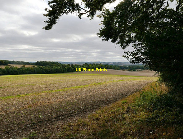 Photo 6"x4" Farmland north of Grim's Ditch Oakley Court c2019