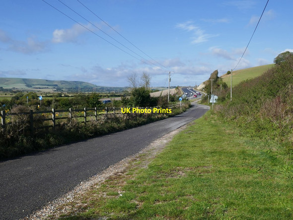Photo 6"x4" Minor road off the A27 at Ranscombe Lewes c2019
