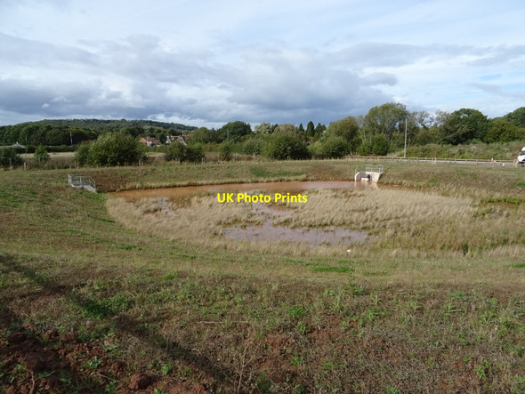 Photo 6"x4" New pond on a construction site Ledbury c2019