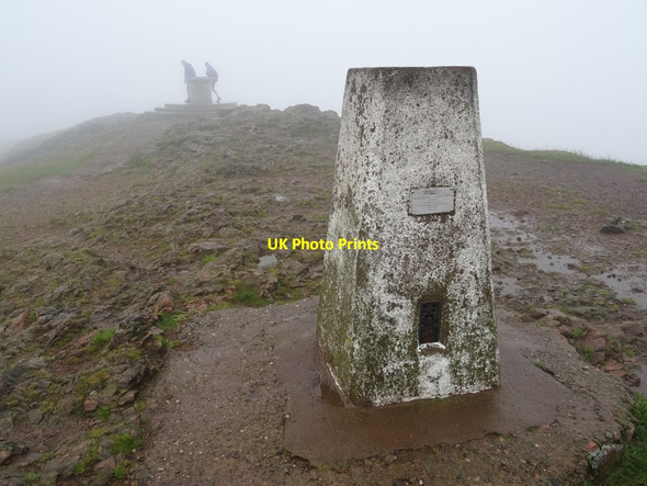 Photo 6"x4" Trig point on the Worcestershire Beacon Great Malvern c2019