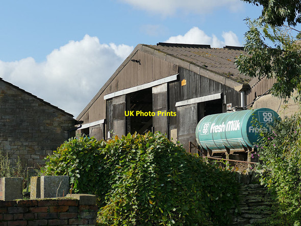 Photo 6"x4" Milk tank at Jowett House farm Raw Green c2019