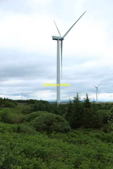 Photo 6"x4" Wind turbine near Craigairie Linn's Grave c2019