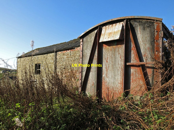 Photo 6"x4" Old railway goods van and barn near Rookhope village (4) Rookhope c2019