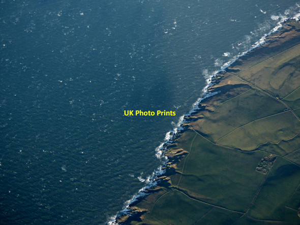 Photo 6"x4" The Rhins coast from the air High Auchneel c2019