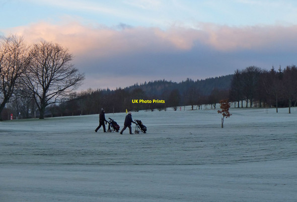 Photo 6"x4" Frosty morning on Peebles golf course Peebles\/NT2540 c2019