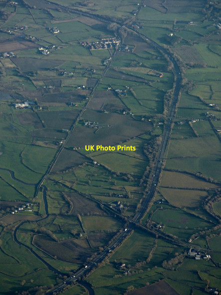 Photo 6"x4" The M1 motorway from the air Moira\/J1560 c2019