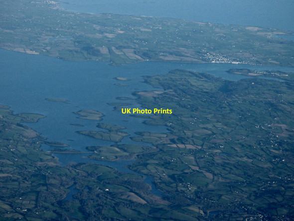 Photo 6"x4" Strangford Lough from the air Saul\/J5046 c2019