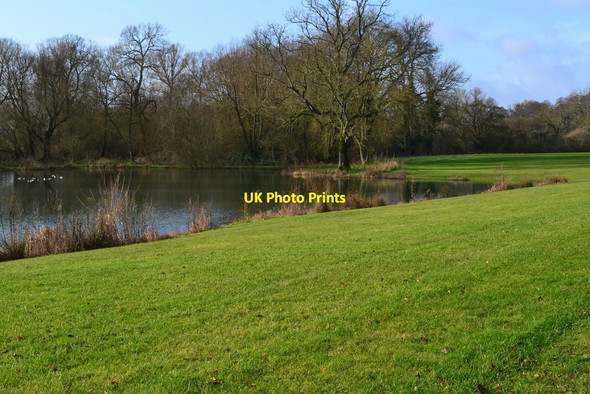 Photo 6"x4" Pond beside the River Dever Hunton\/SU4839 c2019