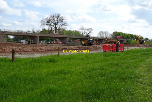 Photo 6"x4" Work on dualling Worcester's southern bypass Powick c2019