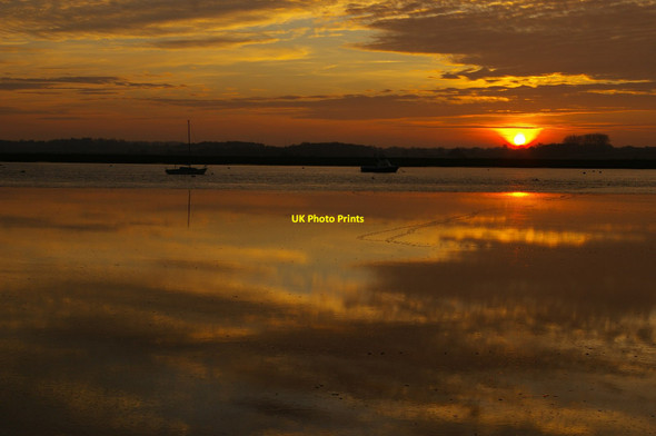 Photo 6"x4" Sunset over the River Deben, Ramsholt Ramsholt c2019