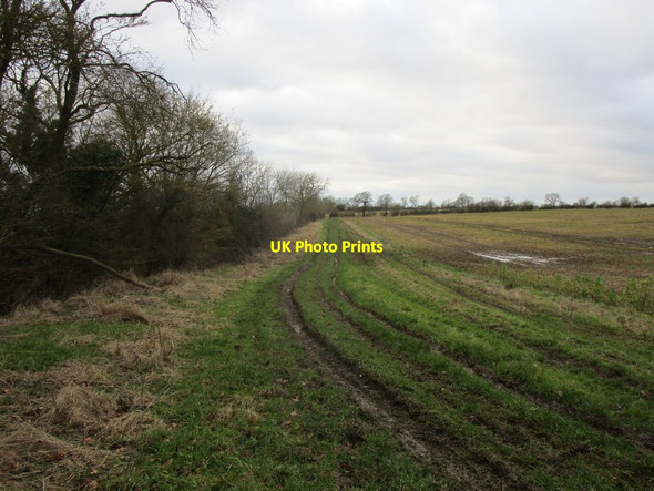 Photo 6"x4" Bridleway near Crown Point Farm Sewstern c2020