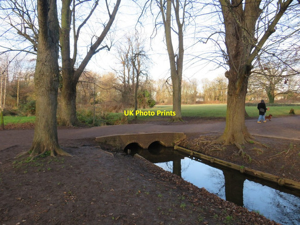 Photo 6"x4" Bridge over a drainage channel, Morden Hall Park Morden\/TQ2568 c2020