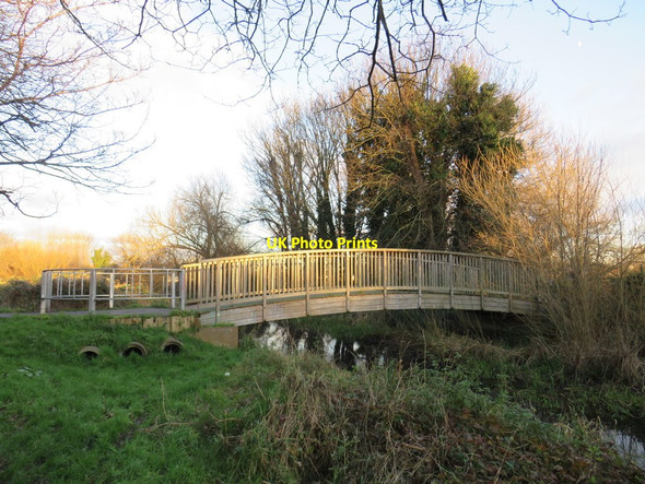 Photo 6"x4" Bridge over the River Wandle near St Helier Carshalton c2020