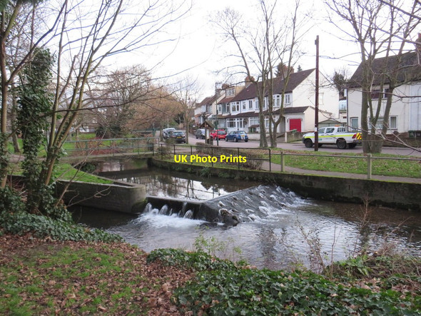 Photo 6"x4" Weir on the Wandle, Beddington Wallington\/TQ2964 c2020